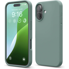 Чехол iPhone 16 Elago Soft Silicone Liquid Midnight Green