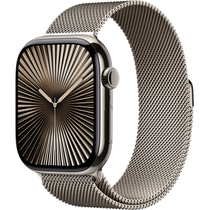 Apple Watch 10 42mm Steel Natural Milanese Loop / Titanium Case
